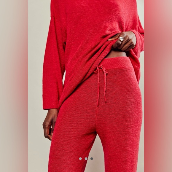 NWT FREE PEOPLE BEACH MALIBU SOLID PANT SURF SET IN PINK SIZE XS - Picture 3 of 14